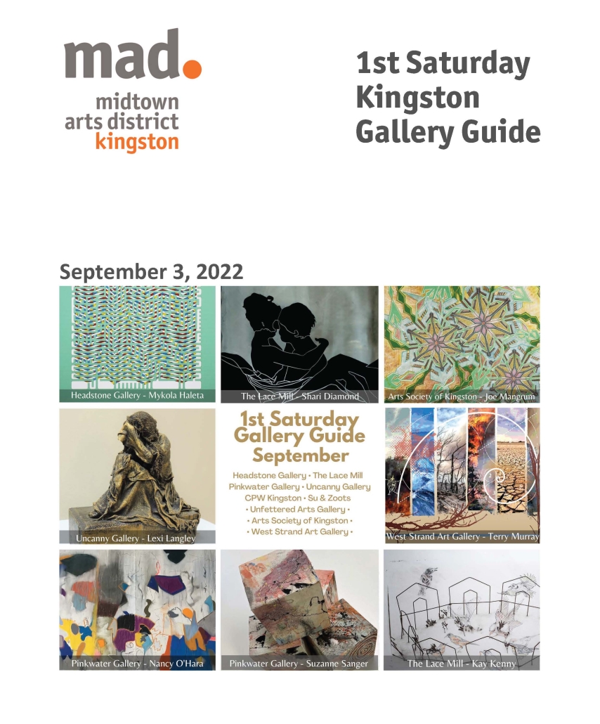 collage of artwork provided by the September Gallery Guide galleries