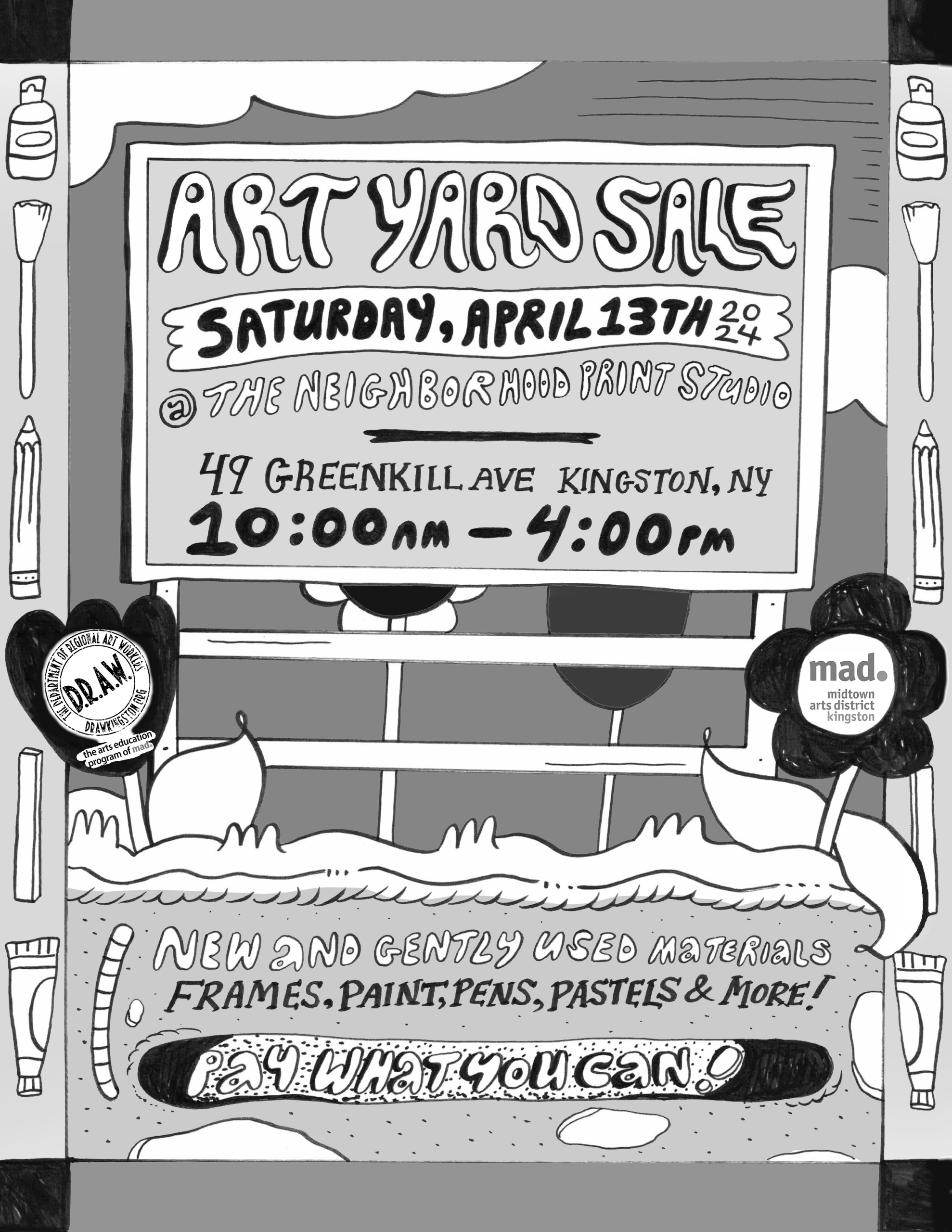 Art Yard Sale is April 13th